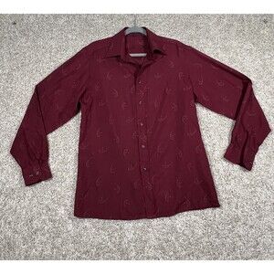 Vintage Givenchy for Chesa Shirt Men's Button Down  RED SIZE M